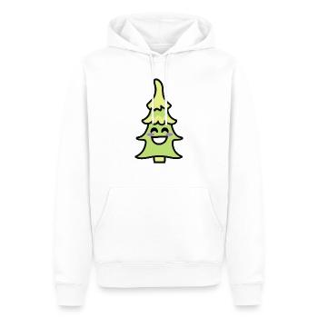 Christmas tree smile Christmas tree Christmas - Men’s Premium Organic Hoodie - white - Front - Nico (187cm)