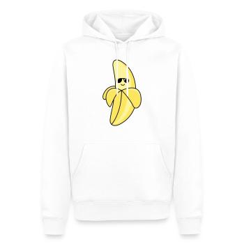 cool banana 01 - Männer Premium Bio Hoodie - Weiß - Vorne - Nico (187cm)