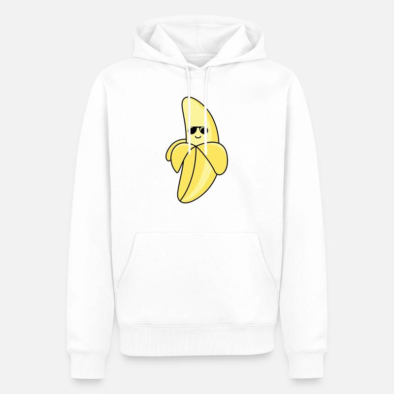 Banane fraîche 01 - Sweat à capuche Premium bio Homme - blanc