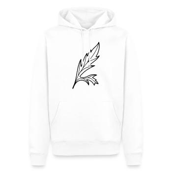 Fleur de pavot - Sweat à capuche Premium bio Homme - blanc - Devant - Nico (187cm)