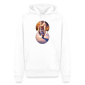 Course à pied cat 5 - Sweat à capuche Premium bio Homme - blanc - Devant - Nico (187cm)