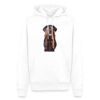 Cannot Look - Men’s Premium Organic Hoodie - white - Front - Nico (187cm)