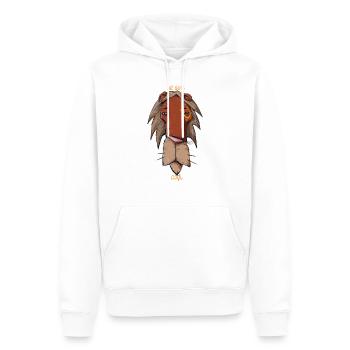 Je suis cool - Sweat à capuche Premium bio Homme - blanc - Devant - Nico (187cm)