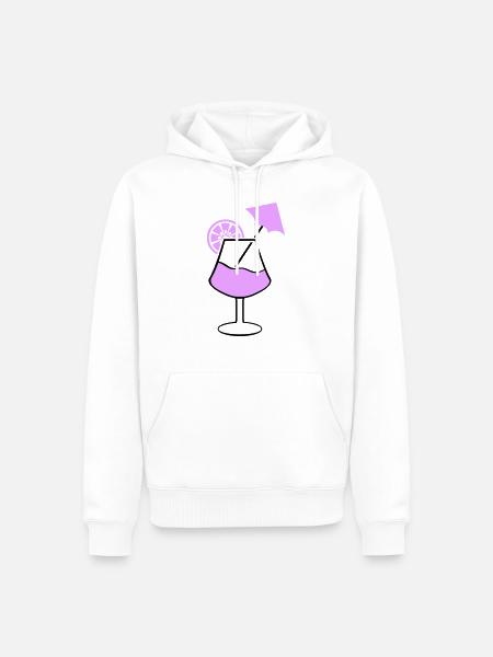Cocktail 001 - Men’s Premium Organic Hoodie - white