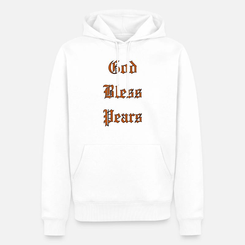 GodBlessPears - Männer Premium Bio Hoodie - Weiß