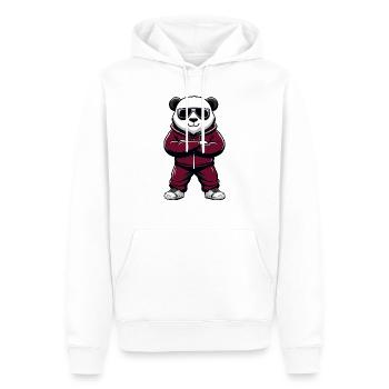 Bande dessinée cool panda - Sweat à capuche Premium bio Homme - blanc - Devant - Nico (187cm)
