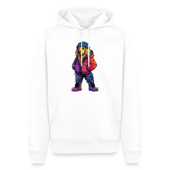 Golden Retriever Chien Mode Hiver Drôle - Sweat à capuche Premium bio Homme - blanc - Devant - Nico (187cm)
