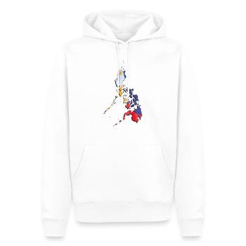 Philippinen Flagge in der Philippinen Landkarte - Männer Premium Bio Hoodie - Weiß - Vorne - Nico (187cm)