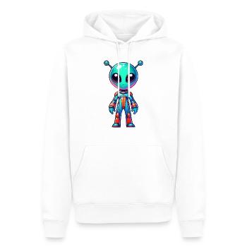 Bande dessinée extraterrestre - Sweat à capuche Premium bio Homme - blanc - Devant - Nico (187cm)