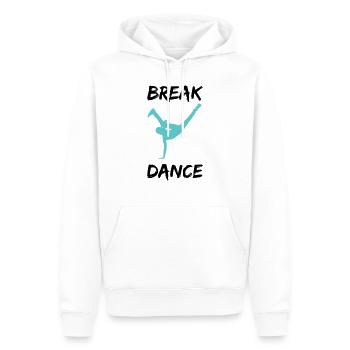 Breakdancer bboy - Sweat à capuche Premium bio Homme - blanc - Devant - Nico (187cm)