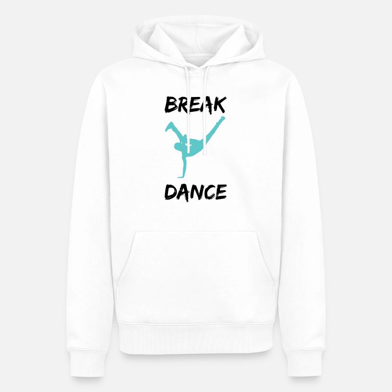Breakdancer bboy - Sweat à capuche Premium bio Homme - blanc