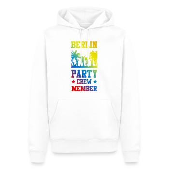 Berlin Party Crew - Männer Premium Bio Hoodie - Weiß - Vorne - Nico (187cm)