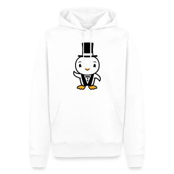 oiseau mari chapeau haut de forme costume mariage riche - Sweat à capuche Premium bio Homme - blanc - Devant - Nico (187cm)