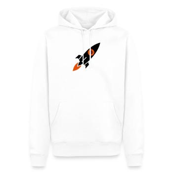 bitcoin to the moon - Men’s Premium Organic Hoodie - white - Front - Nico (187cm)
