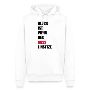 Bass - Männer Premium Bio Hoodie - Weiß - Vorne - Nico (187cm)