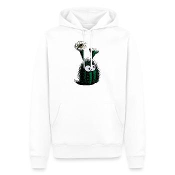 Kaktus mit Augen - Männer Premium Bio Hoodie - Weiß - Vorne - Nico (187cm)