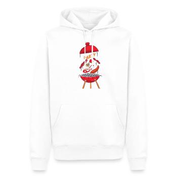 Barbecue - Sweat à capuche Premium bio Homme - blanc - Devant - Nico (187cm)