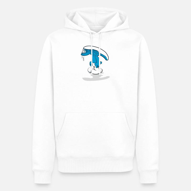 XenoSmurf - Sweat à capuche Premium bio Homme - blanc