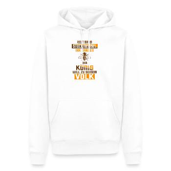Stockmeißel könig volk Geschenk Biene Imker Honig - Männer Premium Bio Hoodie - Weiß - Vorne - Nico (187cm)