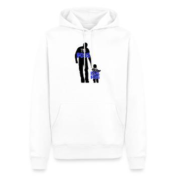 Vater und Sohn Papa und Sohn Boss Partnerlook - Männer Premium Bio Hoodie - Weiß - Vorne - Nico (187cm)