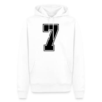 7 nombre de maillots - Sweat à capuche Premium bio Homme - blanc - Devant - Nico (187cm)