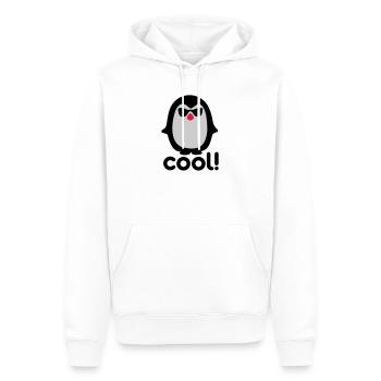 Pinguïn frais - Sweat à capuche Premium bio Homme - blanc - Devant - Nico (187cm)