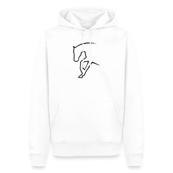 6061912 121501634 sliding stop - Sweat à capuche Premium bio Homme - blanc - Devant - Nico (187cm)