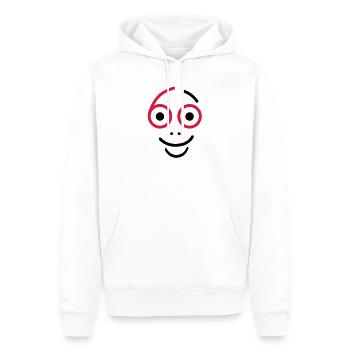Superbe, 60 ans! - Sweat à capuche Premium bio Homme - blanc - Devant - Nico (187cm)