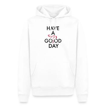 Radsport - Männer Premium Bio Hoodie - Weiß - Vorne - Nico (187cm)