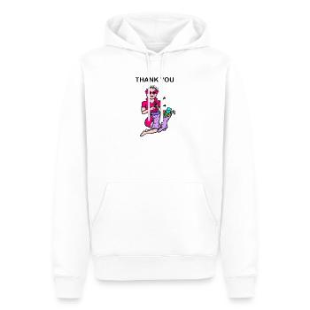 Économies en chaussette - Sweat à capuche Premium bio Homme - blanc - Devant - Nico (187cm)