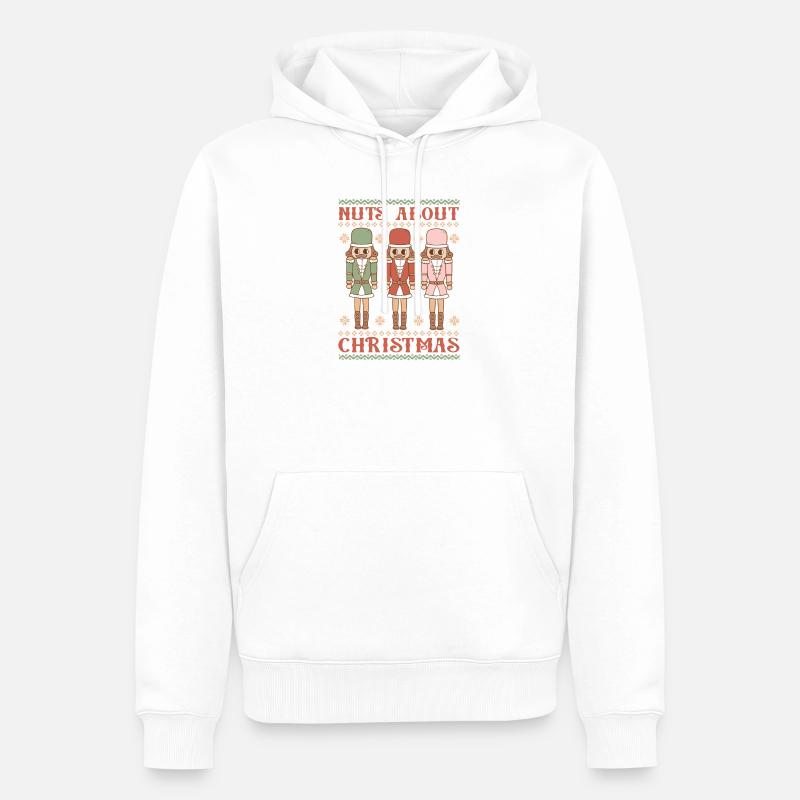 Pull de Noël moche - Sweat à capuche Premium bio Homme - blanc