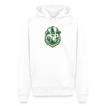 Cool Grizzly (Grün) - Männer Premium Bio Hoodie - Weiß - Vorne - Nico (187cm)