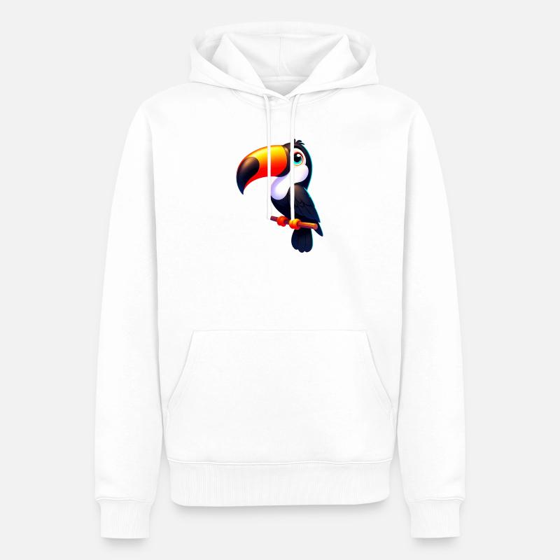 Tukan - Männer Premium Bio Hoodie - Weiß