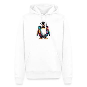 Pinguin mit Jacke Jacke - Männer Premium Bio Hoodie - Weiß - Vorne - Nico (187cm)