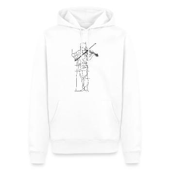 Violinist Sketch - Men’s Premium Organic Hoodie - white - Front - Nico (187cm)