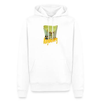 Haidplatz Regensburg - Männer Premium Bio Hoodie - Weiß - Vorne - Nico (187cm)