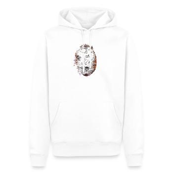 Silhouette Baby Men on dirty Background - Männer Premium Bio Hoodie - Weiß - Vorne - Nico (187cm)
