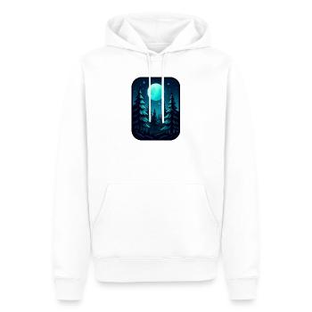 Pins au clair de lune - Sweat à capuche Premium bio Homme - blanc - Devant - Nico (187cm)