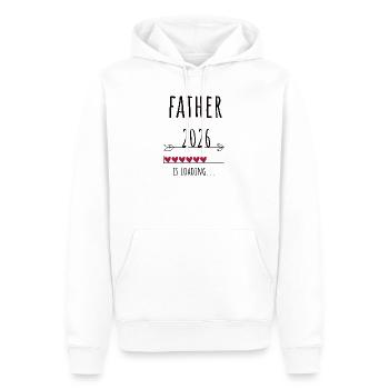 Dad to be 2026 Geschenk Schwangerschaft - Männer Premium Bio Hoodie - Weiß - Vorne - Nico (187cm)