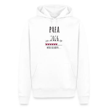 Werdender Papa 2026 Geschenk Schwangerschaft - Männer Premium Bio Hoodie - Weiß - Vorne - Nico (187cm)