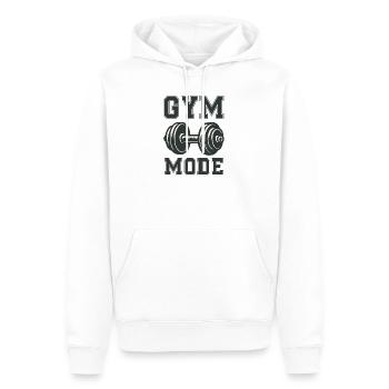 Mode de gym - Sweat à capuche Premium bio Homme - blanc - Devant - Nico (187cm)