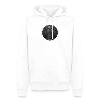 Pottblach Werkstadt Relief - Männer Premium Bio Hoodie - Weiß - Vorne - Nico (187cm)