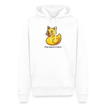 Kitty - Duck and cat united as rubber duck - Men’s Premium Organic Hoodie - white - Front - Nico (187cm)