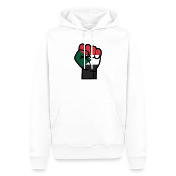 Palestine Libre - Gaza T-Shirt - Sweat à capuche Premium bio Homme - blanc - Devant - Nico (187cm)