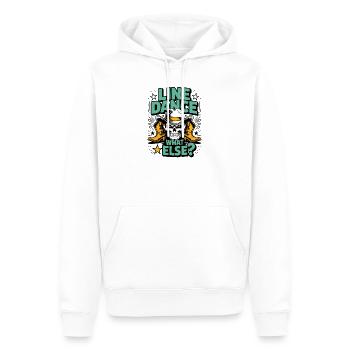 Danse en ligne, quoi d’autre ? - Sweat à capuche Premium bio Homme - blanc - Devant - Nico (187cm)