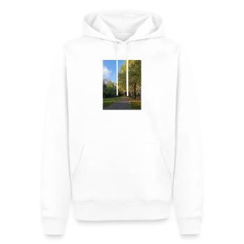 Chemin d’automne à travers Lauballee - Sweat à capuche Premium bio Homme - blanc - Devant - Nico (187cm)