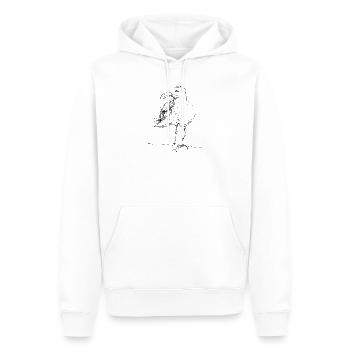 Möwe - Männer Premium Bio Hoodie - Weiß - Vorne - Nico (187cm)