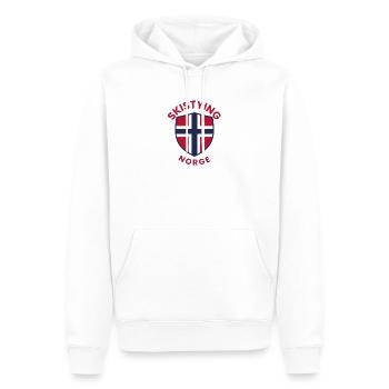 Le bouclier du style ski de Norvège - Sweat à capuche Premium bio Homme - blanc - Devant - Nico (187cm)