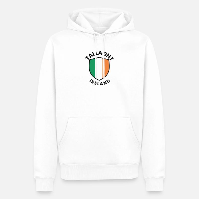 Tallaght Irish Shield - Männer Premium Bio Hoodie - Weiß