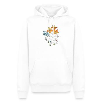 Fleur - Sweat à capuche Premium bio Homme - blanc - Devant - Nico (187cm)